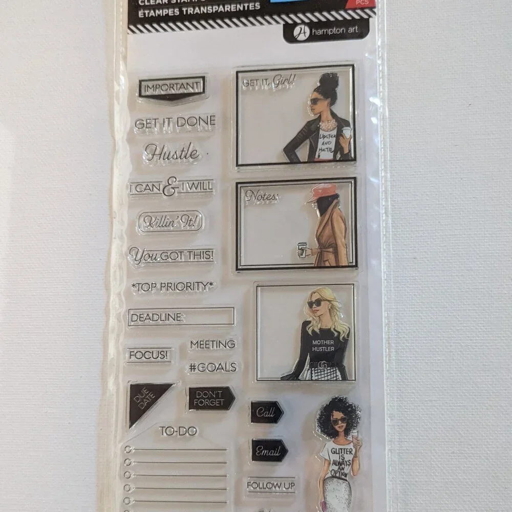 NWT Stamps Rong Rong 22 pc Clear Hampton Art Planner Schedule Fashion Crafts NEW